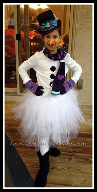 DIY Halloween Costumes For Tweens
 Cute Snowman Costume for Tween Girl