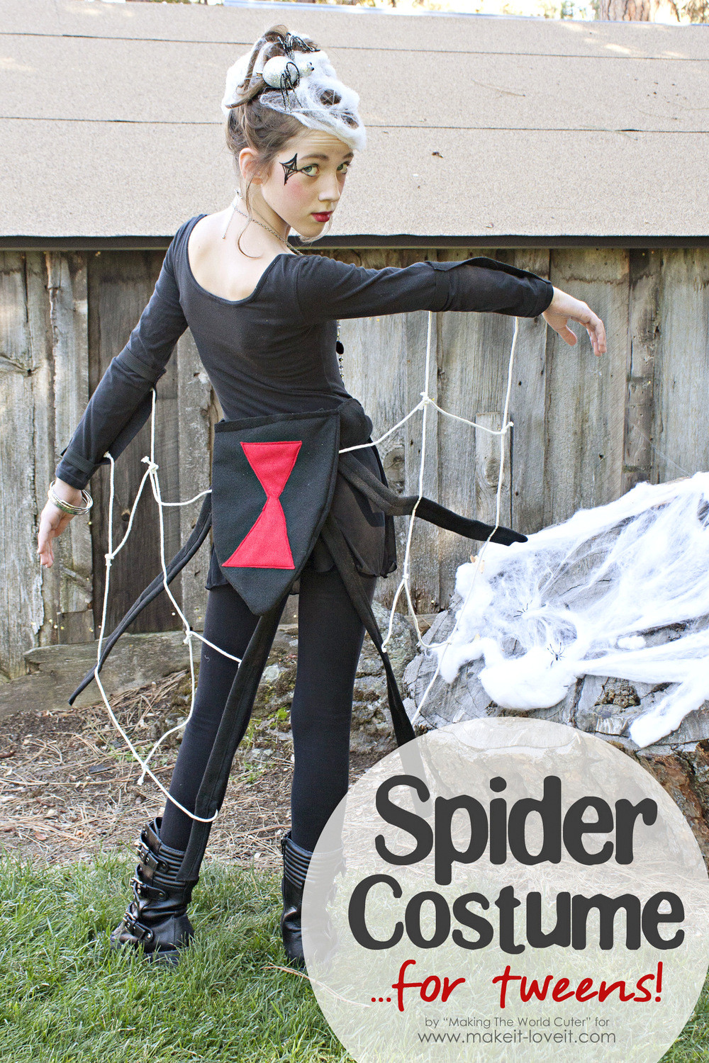 DIY Halloween Costumes For Tweens
 DIY Spider Costume for Tweens Teens or any age really