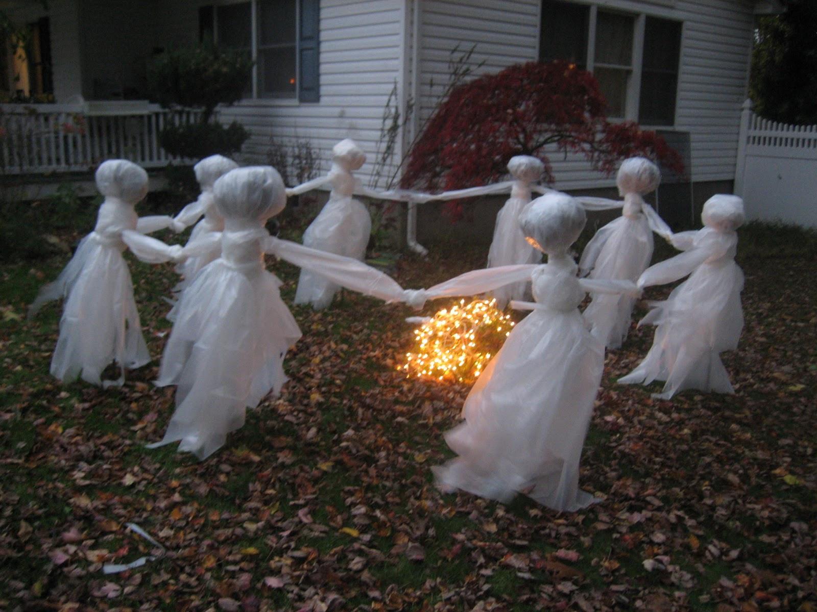 Diy Halloween Outdoor Decorations
 Lawn Ghost Re Post The Pink Pixie Forest