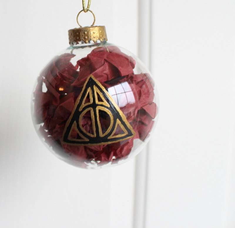 DIY Harry Potter Christmas Ornaments
 Harry Potter Inspired Christmas Ornament Sign of the Deathly