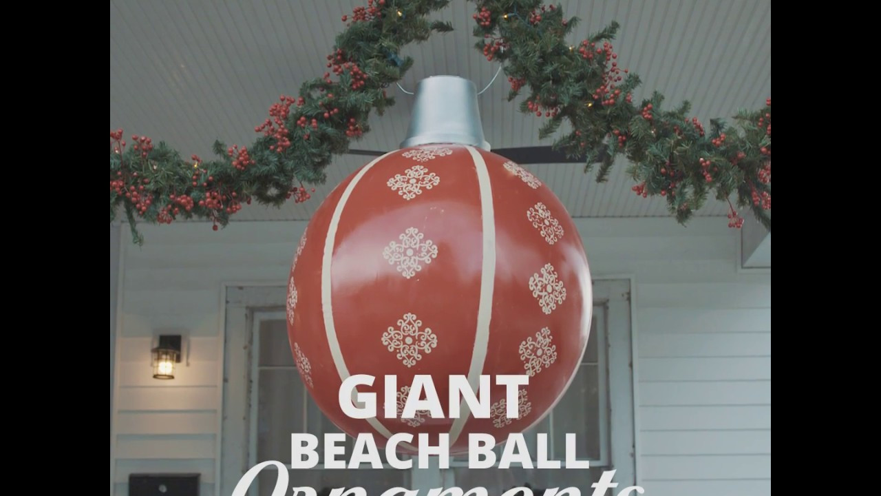 DIY Huge Ball Christmas Ornaments
 DIY Giant Beach Ball Ornament