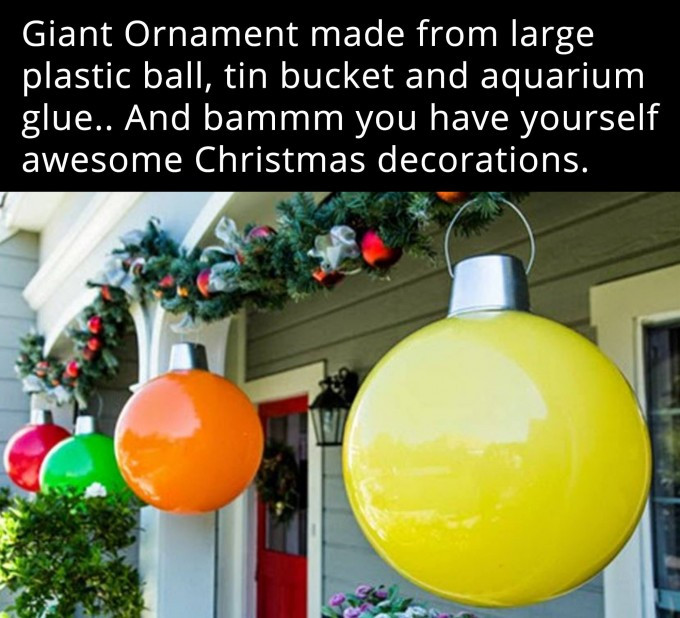 DIY Huge Ball Christmas Ornaments
 60 of the BEST DIY Christmas Decorations Kitchen Fun