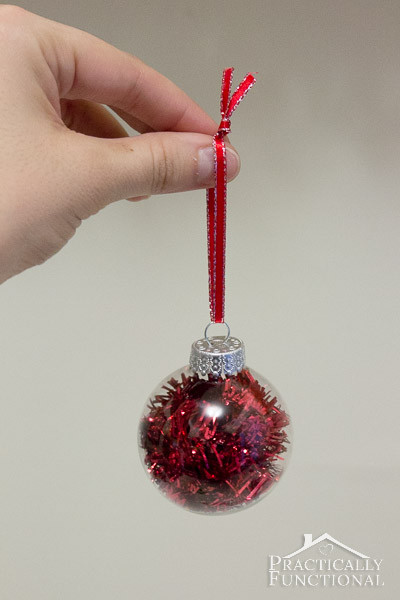 DIY Huge Ball Christmas Ornaments
 DIY Filled Glass Ball Christmas Ornaments