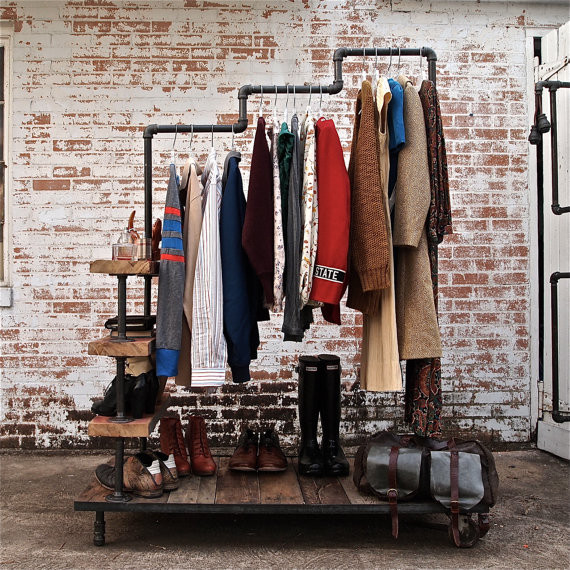 DIY Industrial Clothing Rack
 Coat racks