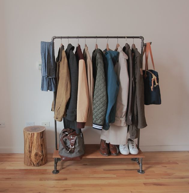 DIY Industrial Clothing Rack
 diy clothing rack MAKE