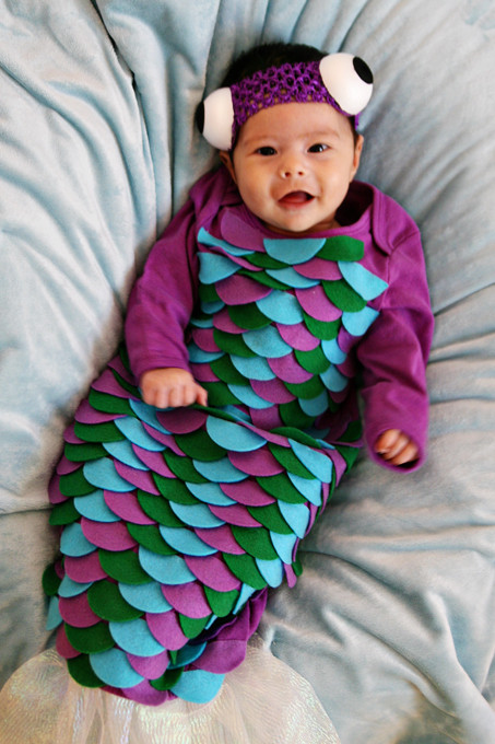DIY Infant Costume
 20 crafty days of halloween diy baby fish costume See