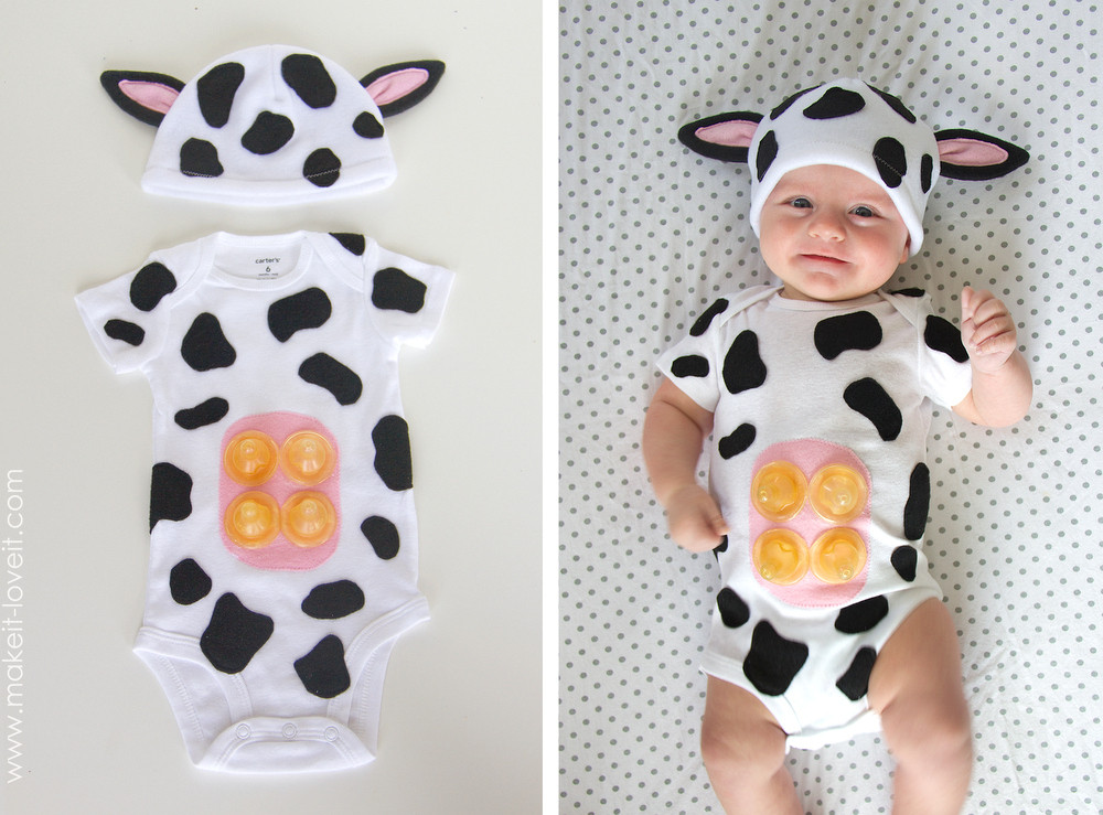 DIY Infant Costume
 Baby Cow Costume with an UDDER