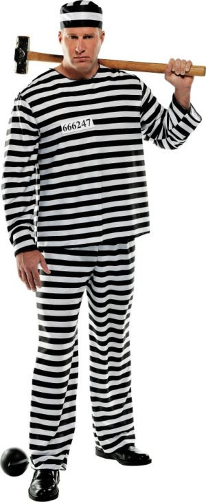 DIY Inmate Costume
 Plus Size Convict Prisoner Costume for Adults Party City