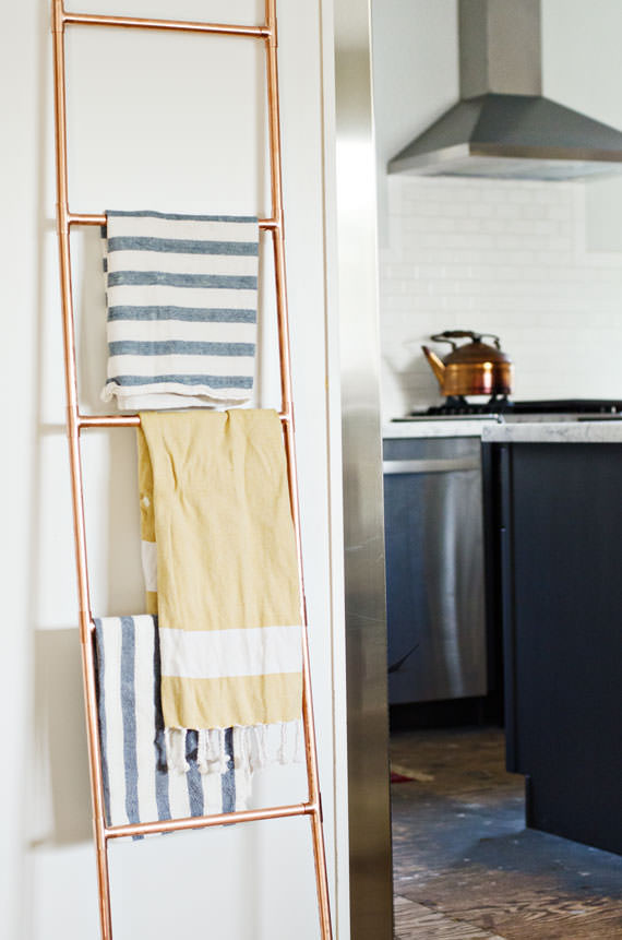 DIY Ladder Rack
 10 Clever DIY Towel Racks • The Bud Decorator