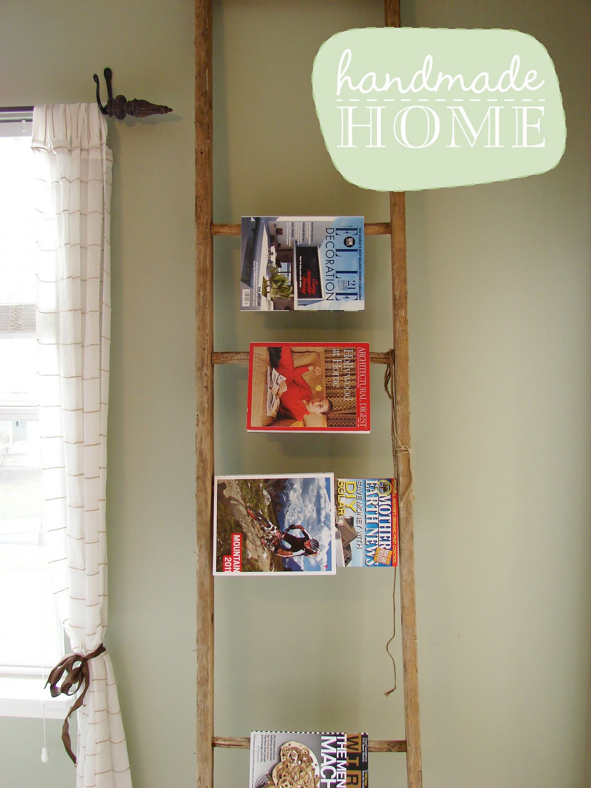 DIY Ladder Rack
 Posies & Plume Handmade Home UPCYCLE DIY ladder