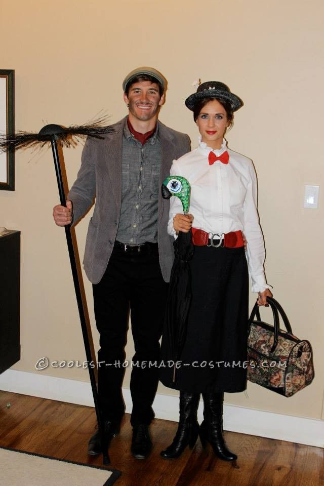 DIY Mary Poppins Costumes
 Cool Mary Poppins and Bert Couple Costume
