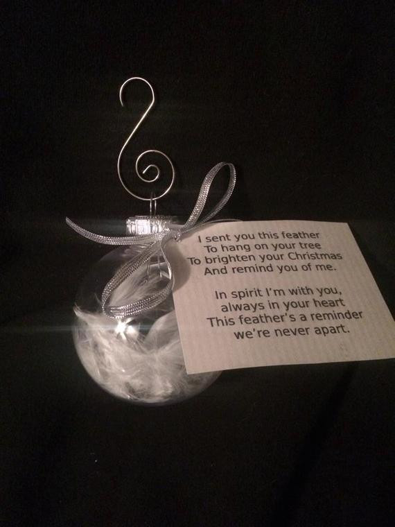 DIY Memorial Christmas Ornaments
 Items similar to Memorial Feather Ornament on Etsy