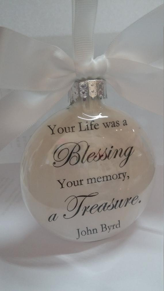 DIY Memorial Christmas Ornaments
 In Memory Memorial Christmas Ornament Your Life was a