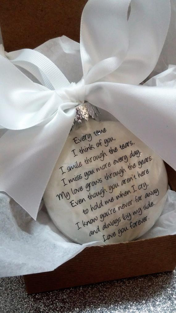 DIY Memorial Christmas Ornaments
 Memorial Ornament In Memory Gift Loss of Husband Loss of Wife