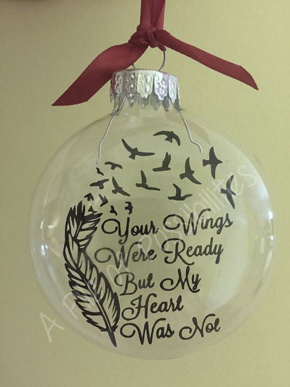 DIY Memorial Christmas Ornaments
 This beautiful glass memorial ornament makes a lovely