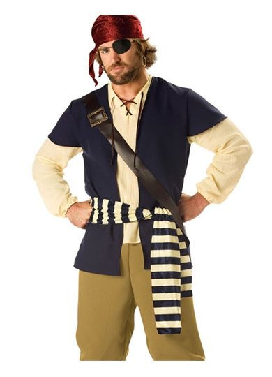 DIY Mens Costume
 Adult Mens Pirate Rogue Buccaneer Halloween Costume