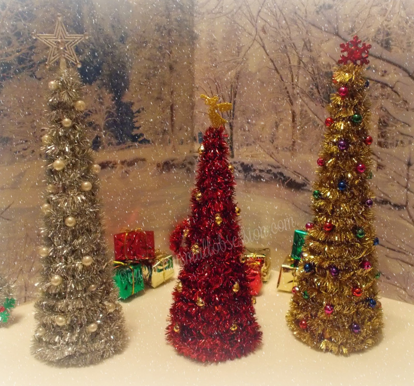 DIY Mini Christmas Trees
 My Small Obsession Easy DIY Miniature Christmas Trees