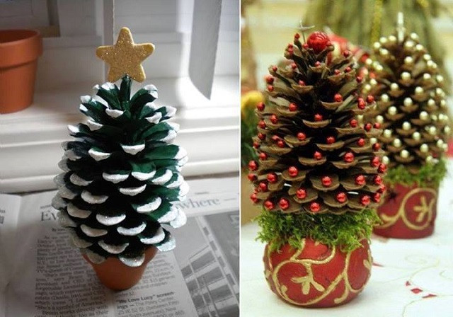 DIY Mini Christmas Trees
 Mini Christmas Trees DIY AllDayChic