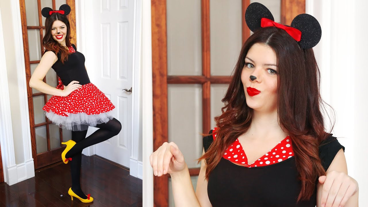 DIY Minnie Mouse Costume For Adults
 DIY MINNIE MOUSE HALLOWEEN COSTUME NO SEW