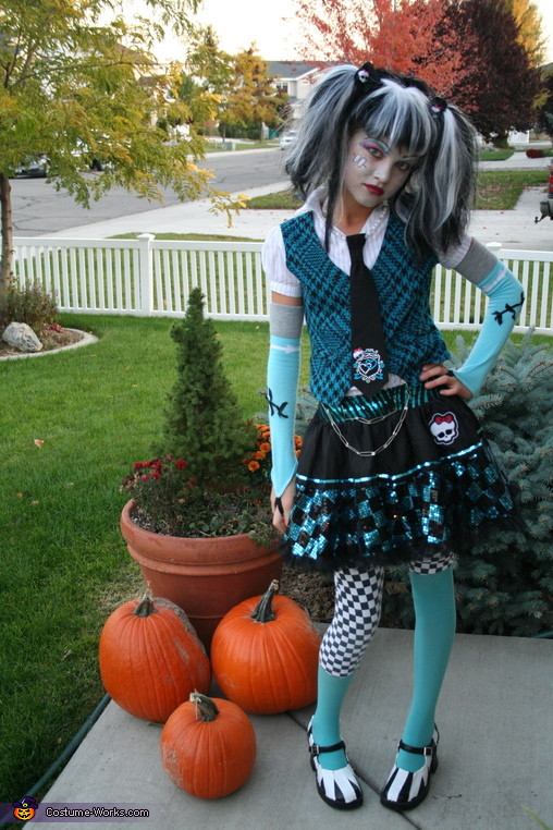 DIY Monster High Costume
 Monster High Frankie Stein Costume for Girls