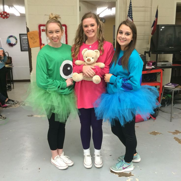 DIY Monsters Inc Costume
 Boo Sully and Mike Wazowski for Cartoon Spirit Day