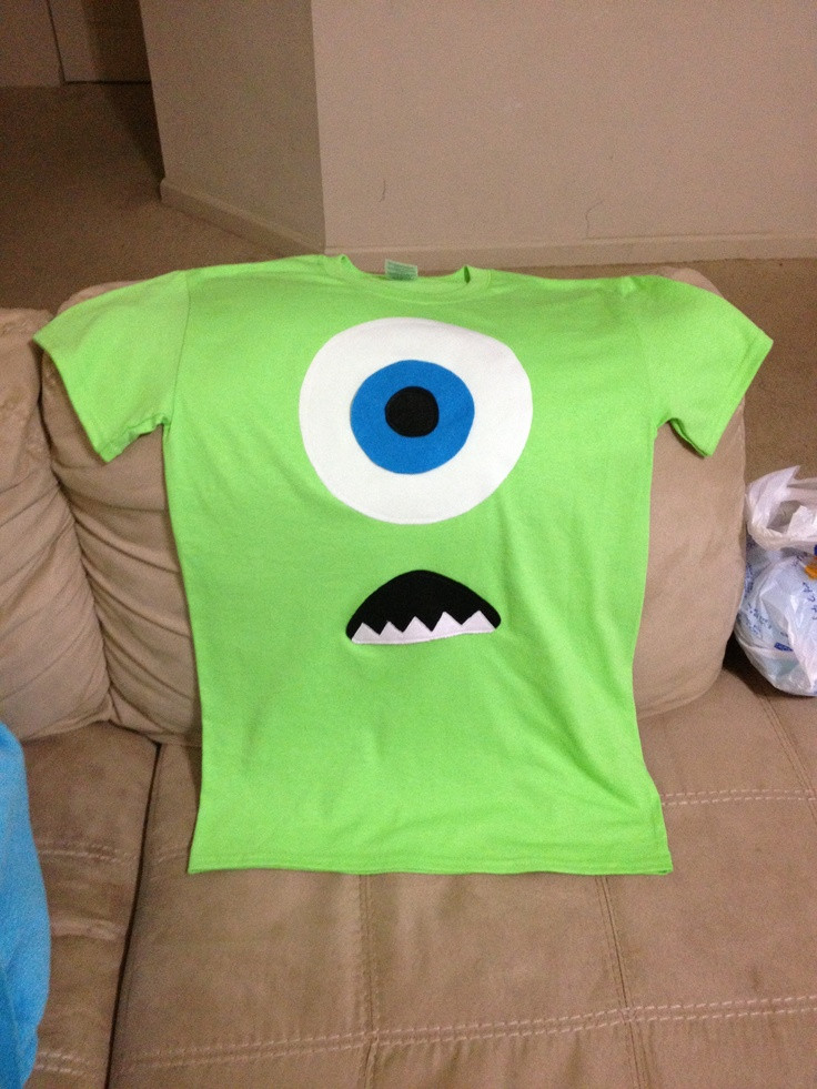 DIY Monsters Inc Costume
 Nic Knacks DIY Monster s Inc Mike Wizowski Shirt