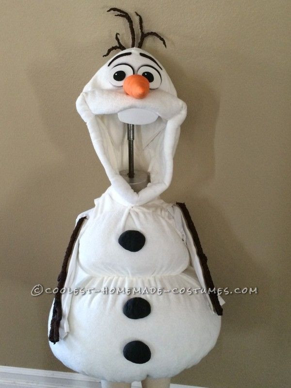 DIY Olaf Costume
 Coolest Homemade Toddler Olaf Snowman Costume