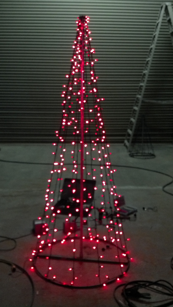 DIY Outdoor Christmas Tree
 I made some outdoor christmas trees using LED lights and