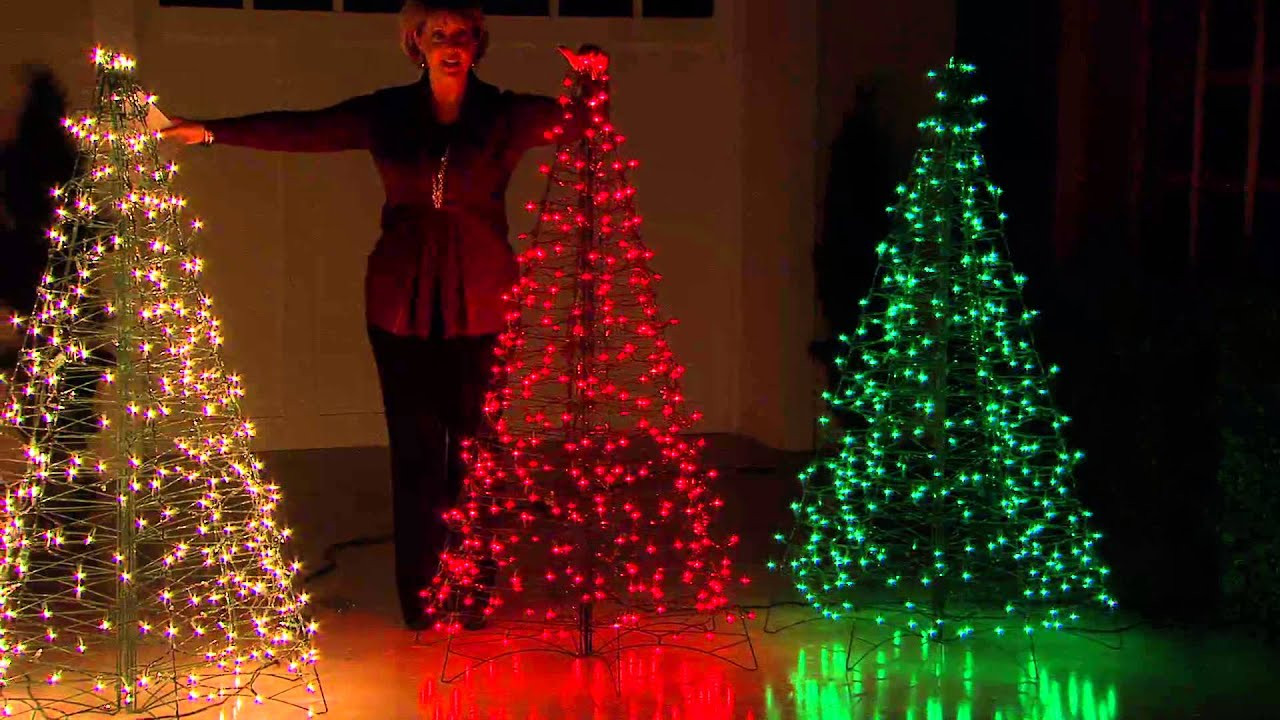 DIY Outdoor Christmas Tree Made Of Lights
 Pre Lit 5 Fold Flat Outdoor Christmas Tree by Lori