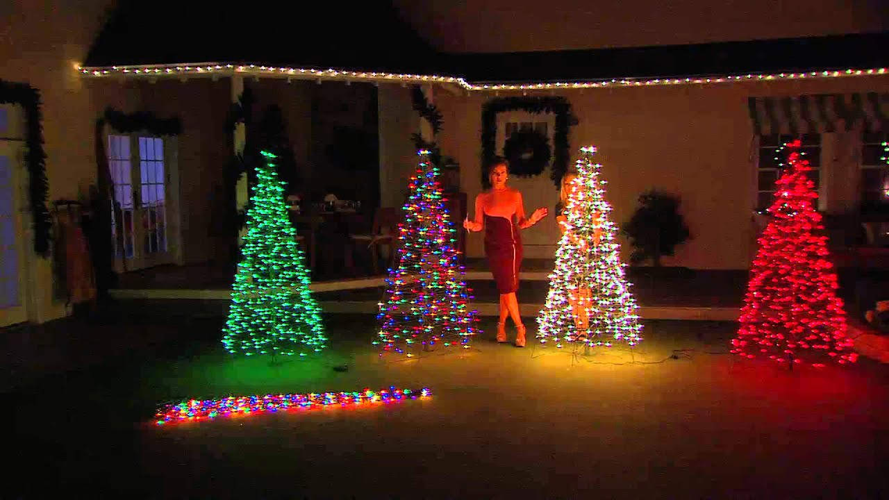 DIY Outdoor Christmas Tree Made Of Lights
 Pre Lit 6 Fold Flat Outdoor Christmas Tree by Lori