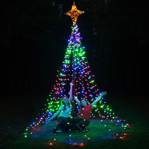 DIY Outdoor Christmas Tree Made Of Lights
 DIY Christmas Ideas Make a Tree of Lights Using a