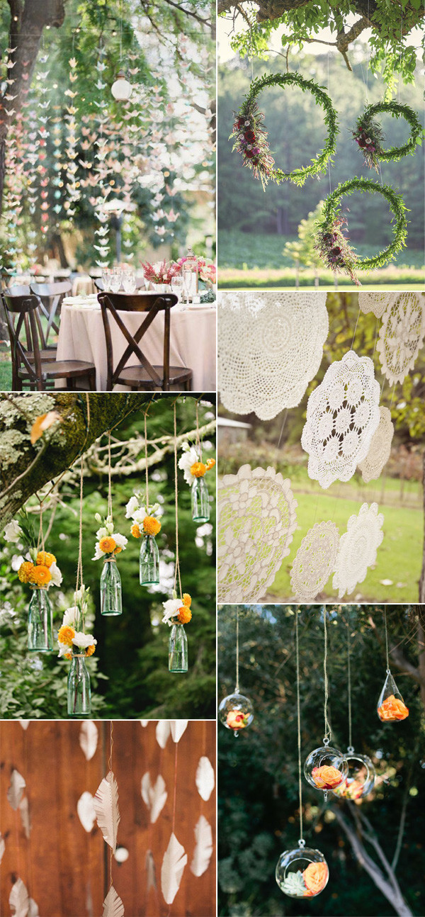 DIY Outdoor Wedding Decorations
 Beautiful And Stylish Wedding Hanging Decorations
