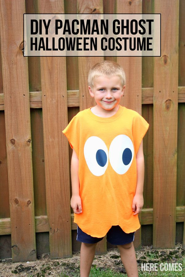 DIY Pacman Costume
 15 Minute Pacman Ghost Halloween Costume