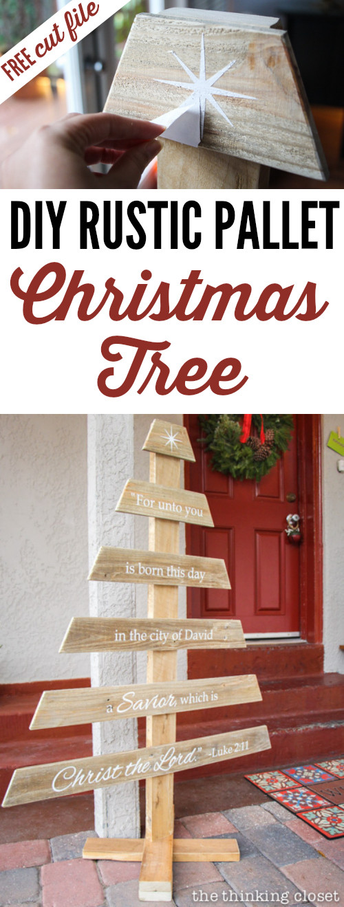 DIY Pallet Christmas Trees
 DIY Rustic Pallet Christmas Tree & Silhouette Giveaway