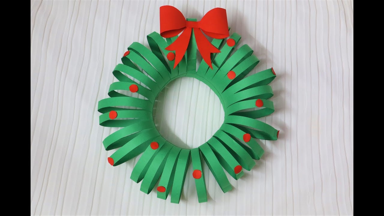 DIY Paper Christmas Decorations
 Easiest DIY Christmas Wreath Paper Crafts