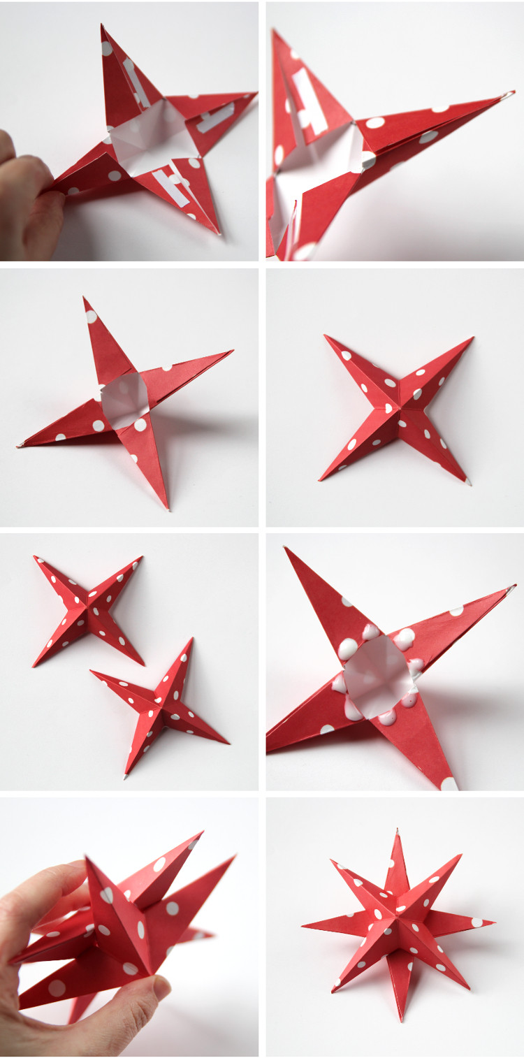 DIY Paper Christmas Decorations
 DIY 3D PAPER STAR CHRISTMAS DECORATIONS