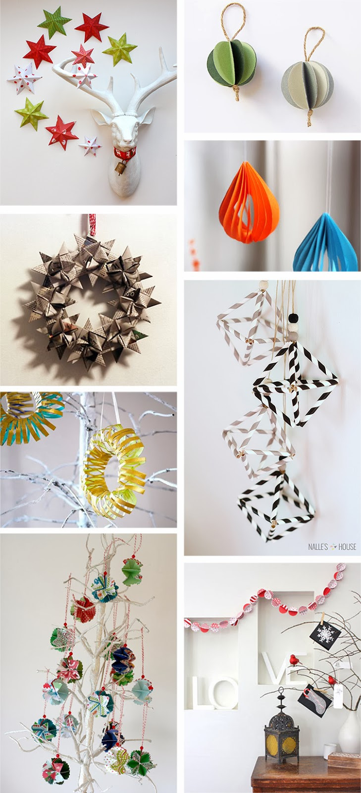 DIY Paper Christmas Decorations
 DIY Monday Paper Christmas ornaments Ohoh Blog