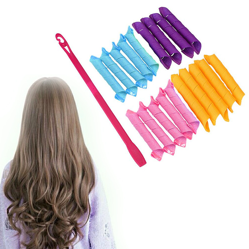 DIY Perm Hair
 18PCS Set Magic Hair Curlers Styling Perm Ringlets Rollers