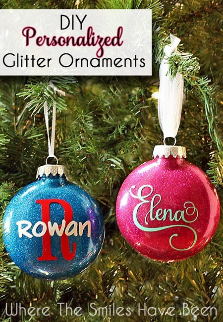 DIY Personalized Christmas Ornaments
 DIY Personalized Glitter Ornaments