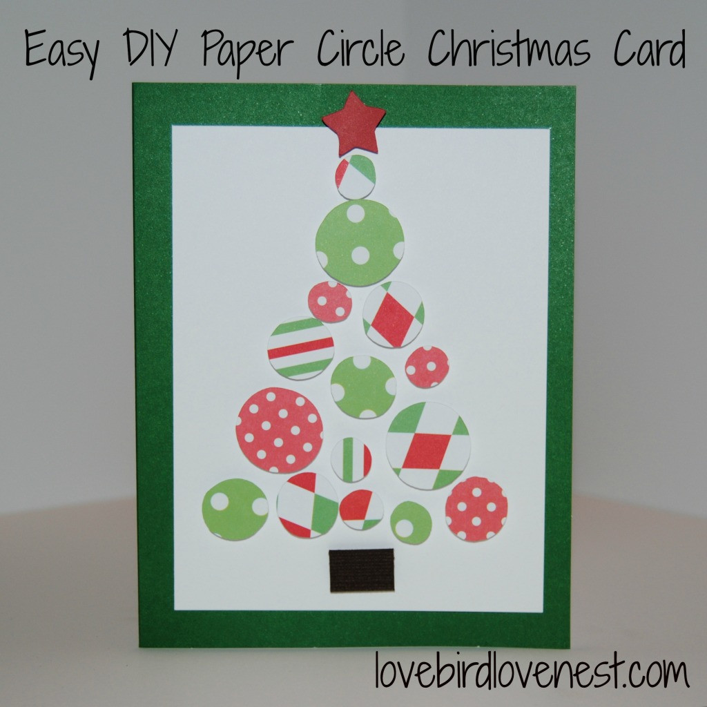 DIY Photo Christmas Card
 Easy DIY Paper Circle Christmas Card