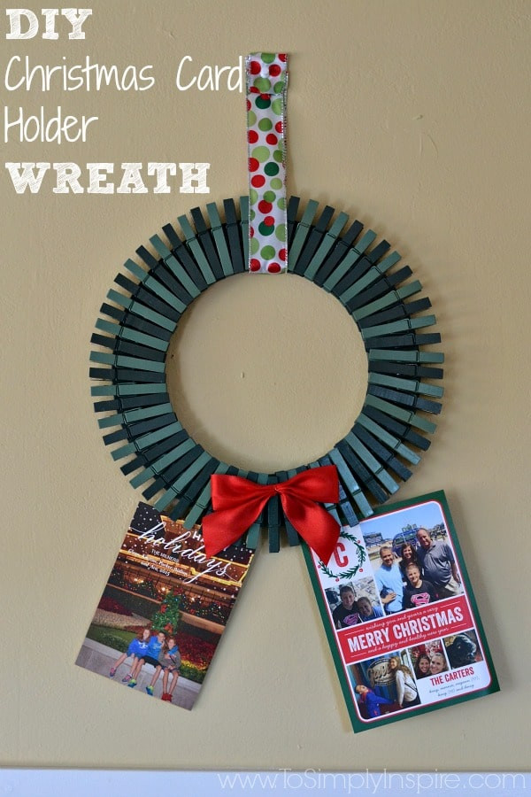 DIY Photo Christmas Card
 DIY Christmas Card Holder Wreath