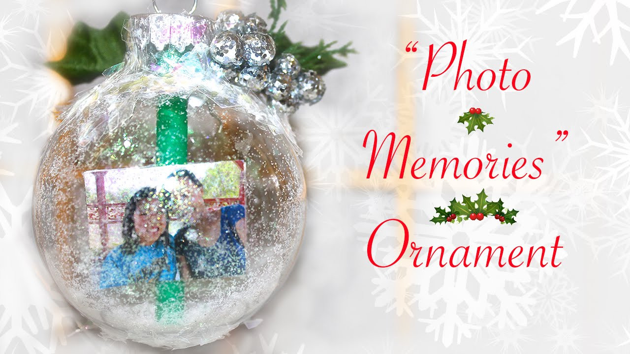 DIY Photo Christmas Ornament
 DIY " Memories" Ornament Gift for Someone Special