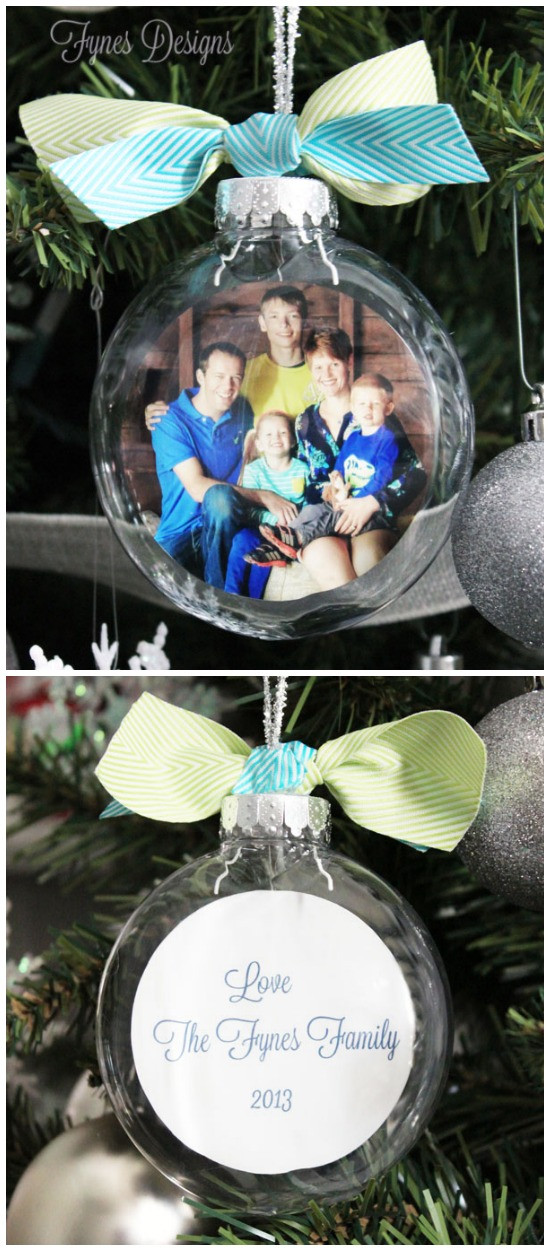 DIY Photo Christmas Ornament
 DIY Glass Ornament Tutorial FYNES DESIGNS