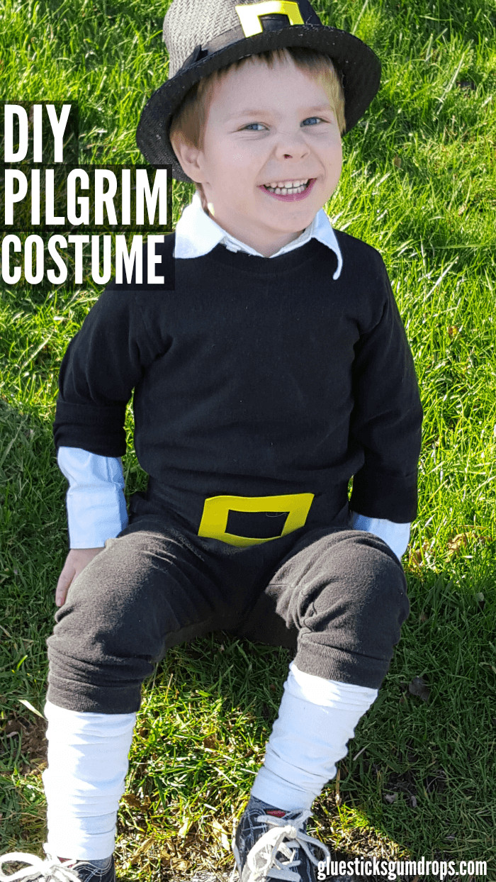 DIY Pilgrim Costume
 Easy DIY Pilgrim Costume Glue Sticks and Gumdrops