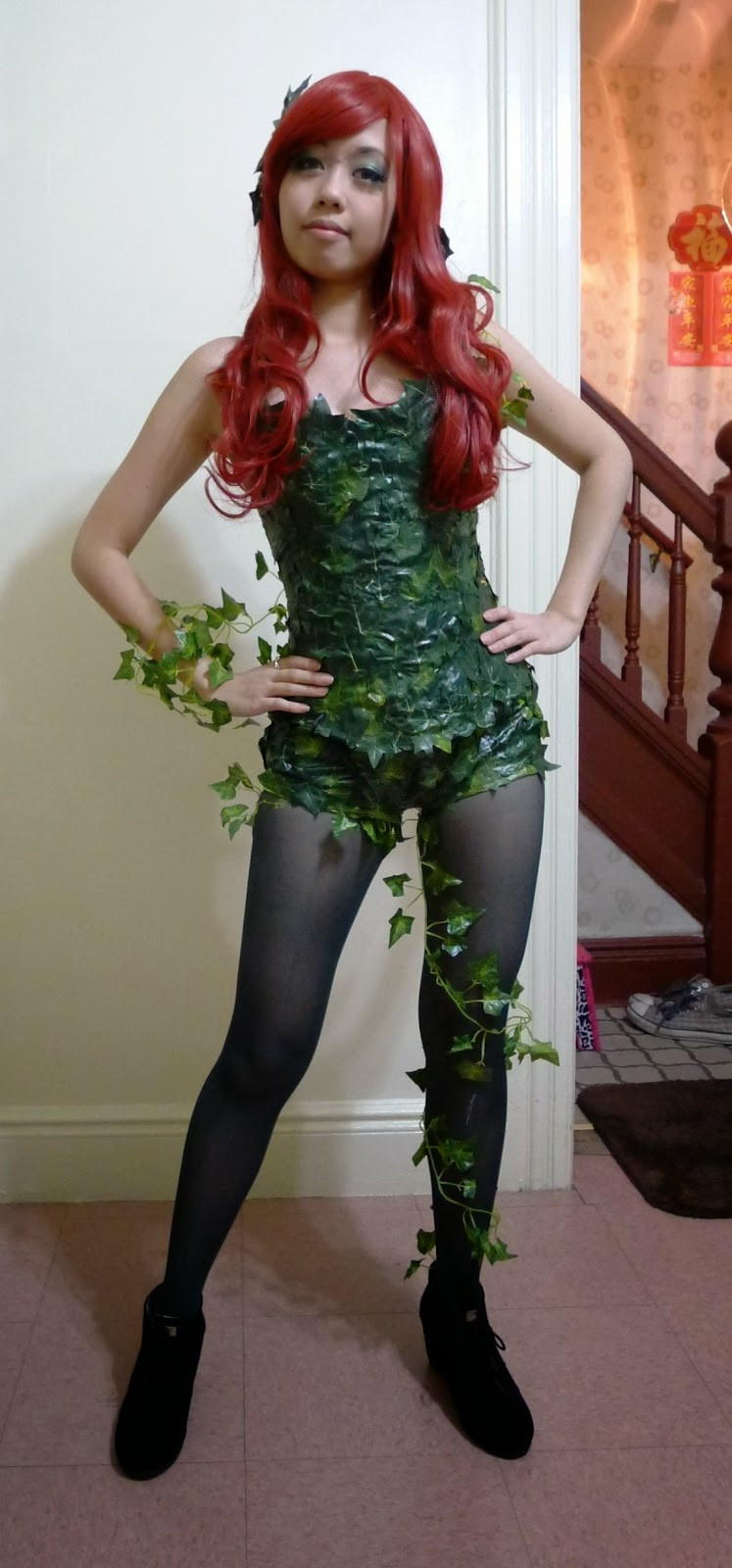 DIY Poison Ivy Costume
 Halloween Easy Poison Ivy Cosplay Costume and Makeup my