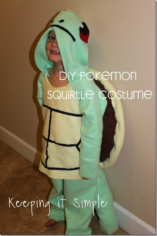 DIY Pokemon Costumes
 Keeping it Simple DIY Pokemon Squirtle Turtle Costume