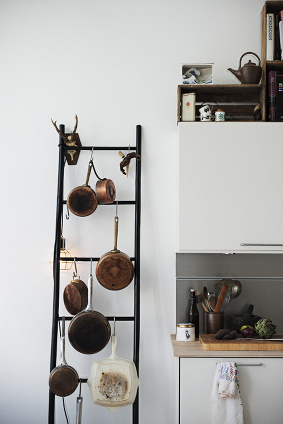 DIY Pot And Pan Rack
 5 creative kitchen storage ideas you can diy