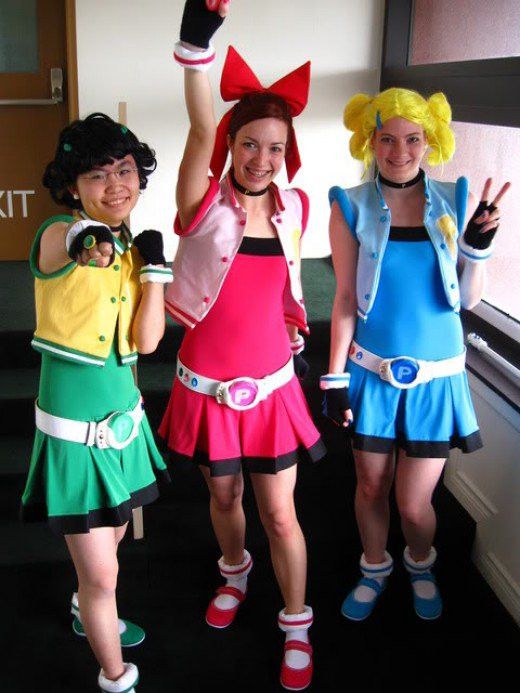 DIY Powerpuff Girl Costumes
 The Powerpuff Girls Homemade Costume and Makeup Ideas