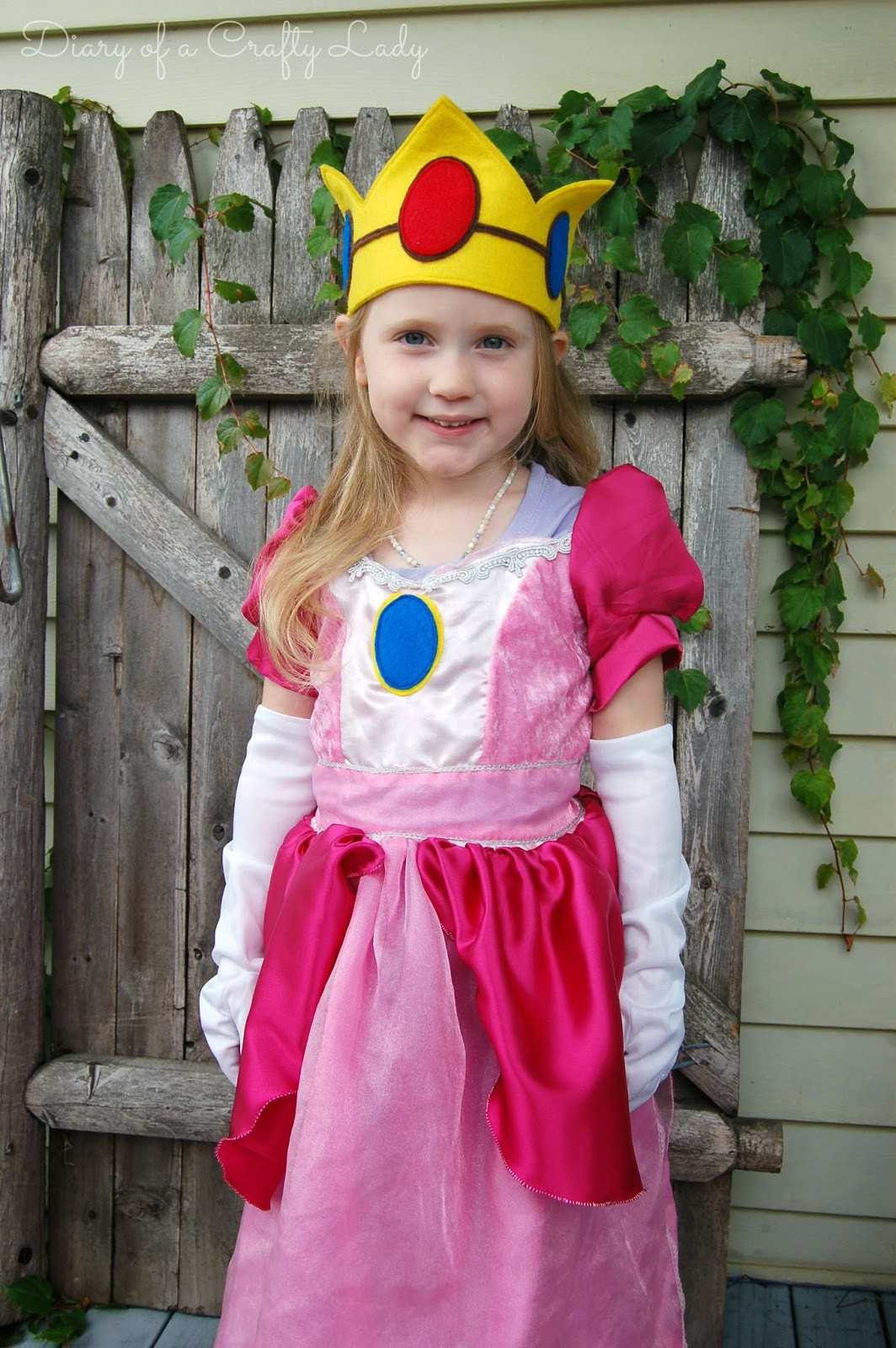 DIY Princess Peach Costume
 Diary of a Crafty Lady Meet Mario and Princess Peach
