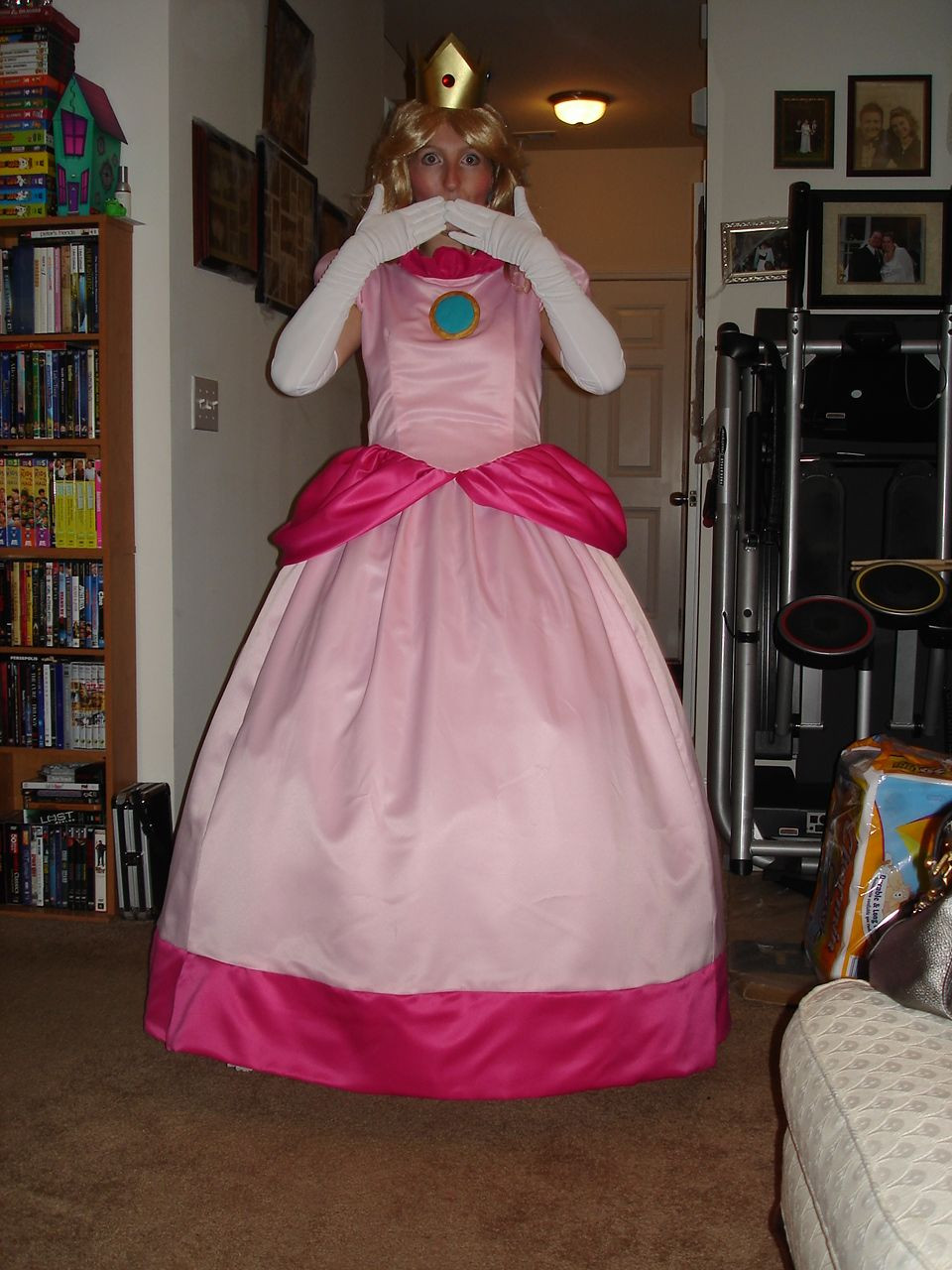 DIY Princess Peach Costume
 Princess Peach dress made with Simplicity pattern 2813